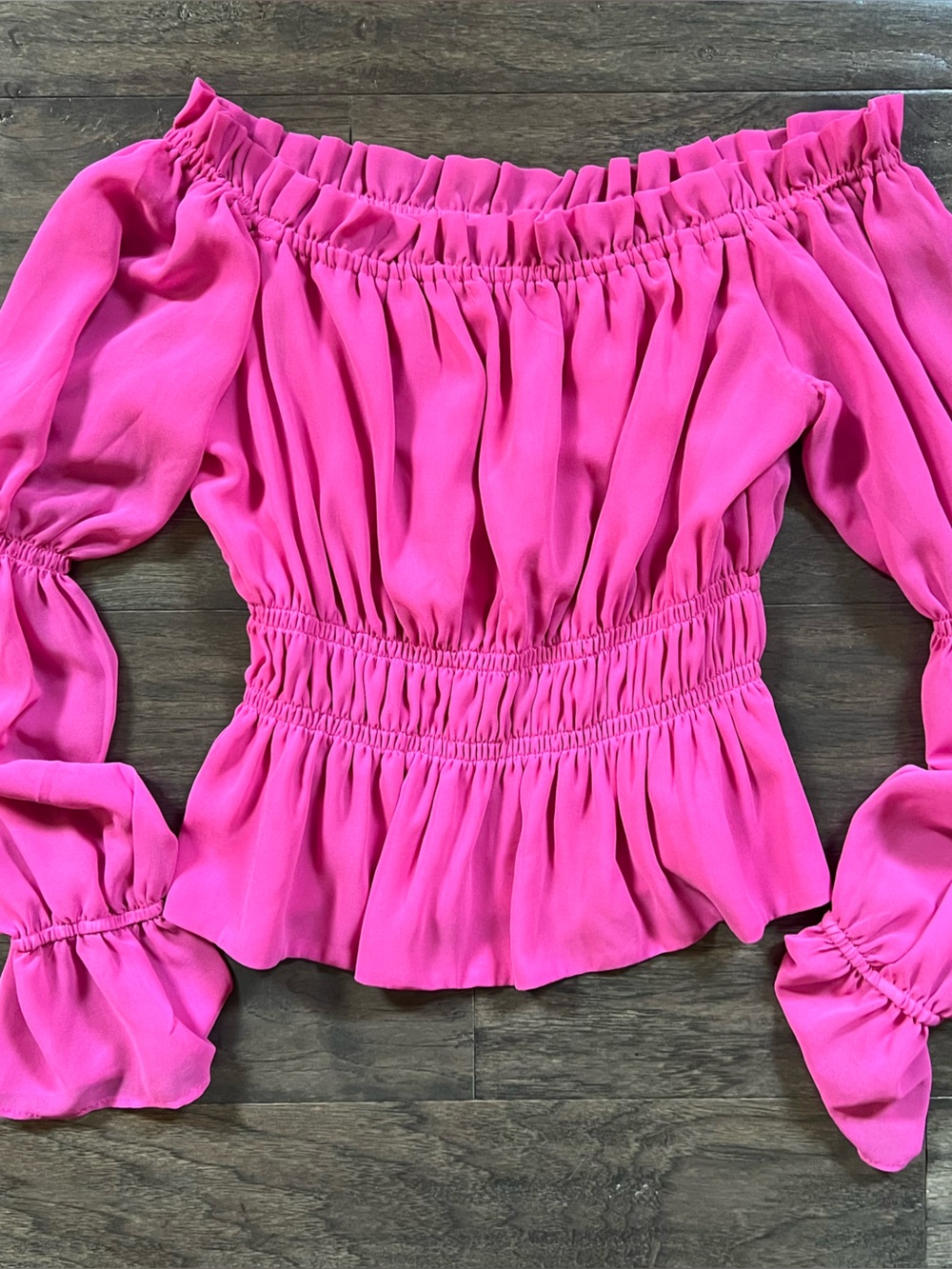 Nordstrom Pink Flowy Peasant Blouse